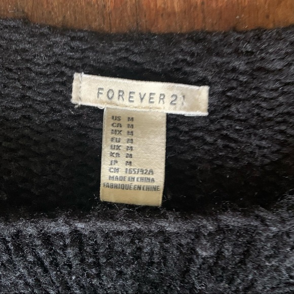 Forever 21 Cozy Knit Black Sweater - Picture 3 of 3